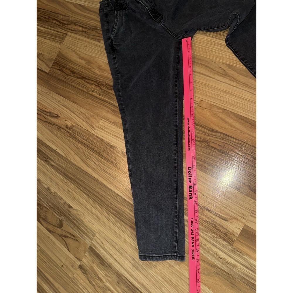 Garage Jeans Women's 9‎ Black High Rise Frayed Waist Skinny Stretch Denim Pants - Picture 10 of 10